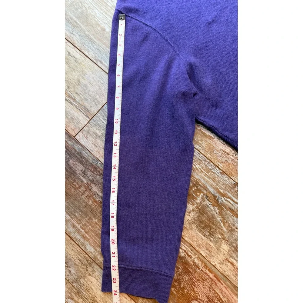 Polo Ralph Lauren Mens XXL Purple 1/4 Zip Cotton Pullover Sweatshirt Yellow Pony